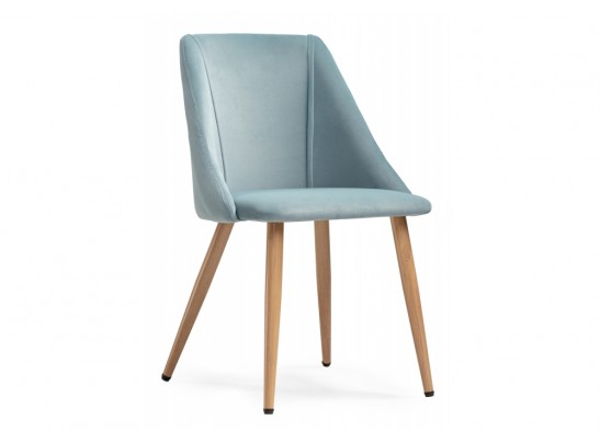 Стул на металлокаркасе Morgan light blue / wood в Каменске-Уральском