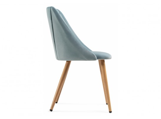 Стул на металлокаркасе Morgan light blue / wood в Каменске-Уральском