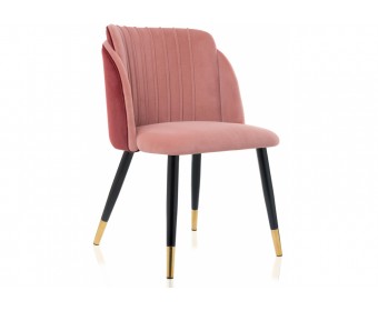 Стул на металлокаркасе Orly coral / red