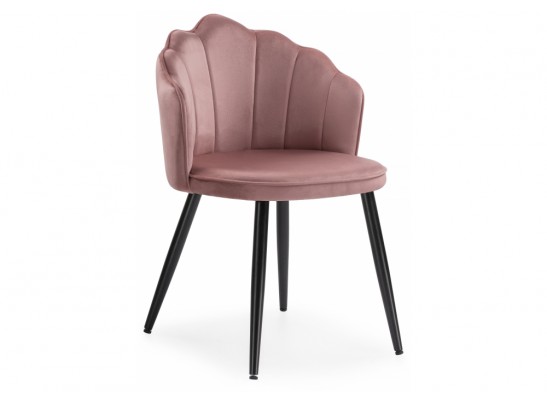 Стул на металлокаркасе Shell dark pink / black в Каменске-Уральском