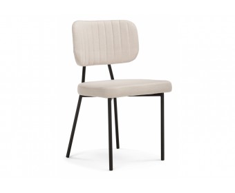 Стул на металлокаркасе Вакао бежевый / черный