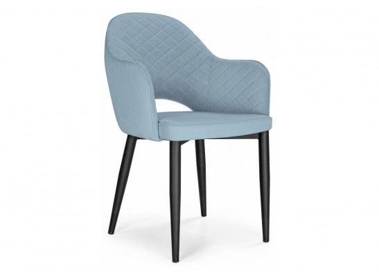 Стул на металлокаркасе Vener light blue / black в Каменске-Уральском