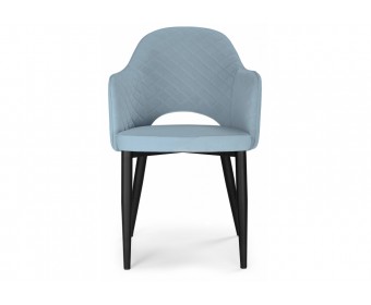 Стул на металлокаркасе Vener light blue / black