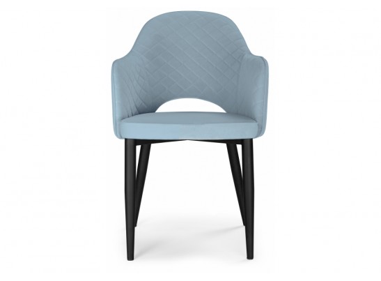 Стул на металлокаркасе Vener light blue / black в Каменске-Уральском