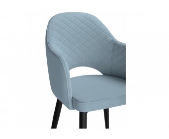Стул на металлокаркасе Vener light blue / black