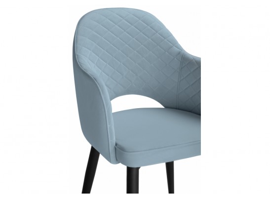 Стул на металлокаркасе Vener light blue / black в Каменске-Уральском