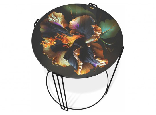 Журнальный столик SHT-CT53 ночной цветок / черный муар в Каменске-Уральском