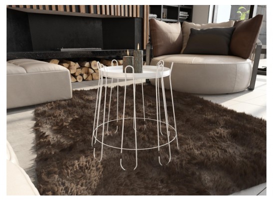 Журнальный столик SHT-CT6 белый муар в Каменске-Уральском