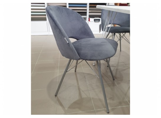 Стул на металлокаркасе SHT-ST34/S37 платиново-серый / хром лак в Каменске-Уральском