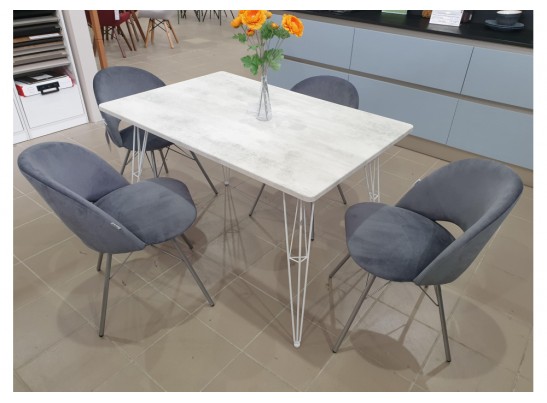 Стул на металлокаркасе SHT-ST34/S37 платиново-серый / хром лак в Каменске-Уральском