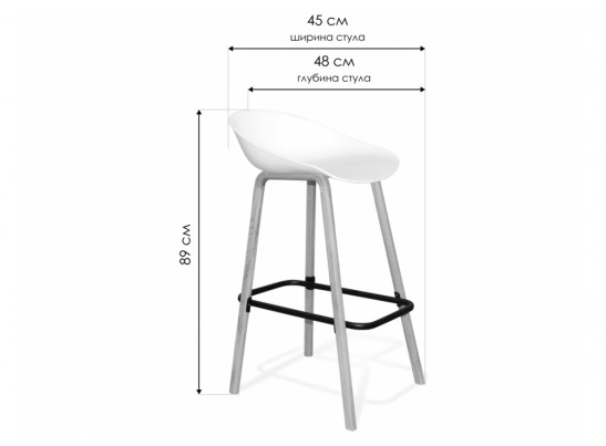 Барный стул SHT-ST19/S94 черный / прозрачный лак в Каменске-Уральском