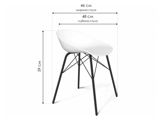 Стул на металлокаркасе SHT-ST19/S64 черный / черный муар в Каменске-Уральском