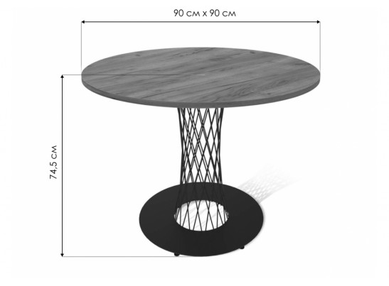 Деревянный стол Sheffilton SHT-TU3-1/90 черный муар / каменный уголь в Каменске-Уральском