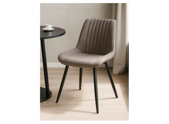 Стул на металлокаркасе Вейв латте / черный в Каменске-Уральском