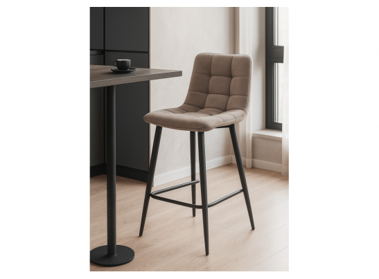 Полубарный стул Симпл латте / черный в Каменске-Уральском