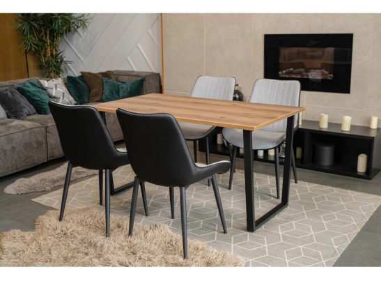 Стул на металлокаркасе Seda black / light gray в Каменске-Уральском