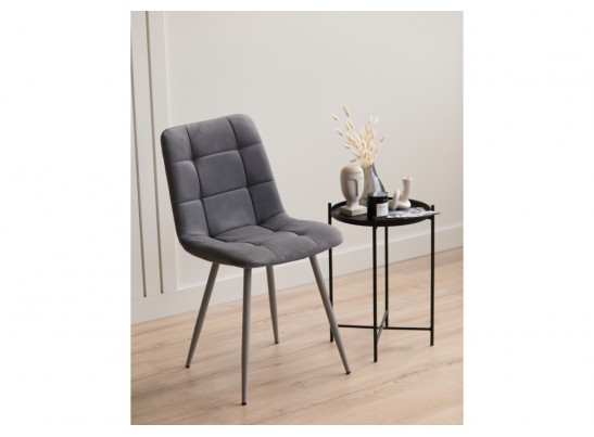 Стул на металлокаркасе Чилли темно-серый / серый в Каменске-Уральском