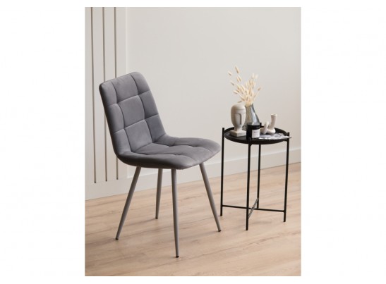 Стул на металлокаркасе Чилли темно-серый / серый в Каменске-Уральском