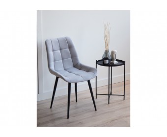 Стул на металлокаркасе Челси К светло-серый (zd 960) / черный