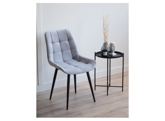 Стул на металлокаркасе Челси К светло-серый (zd 960) / черный в Каменске-Уральском