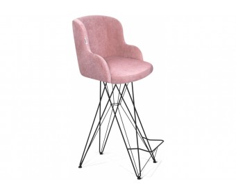 Барный стул SHT-ST39/S66 пыльная роза / черный муар
