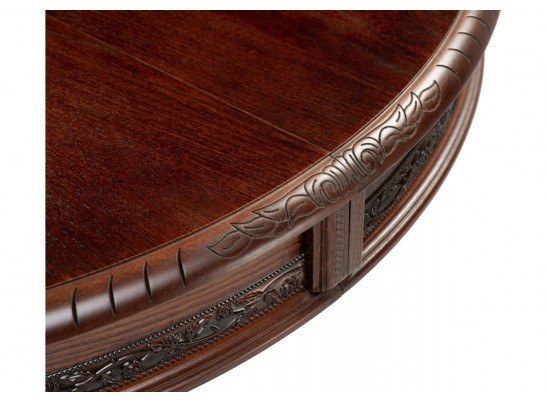 Деревянный стол Альфред круглый орех / коричневая патина в Каменске-Уральском