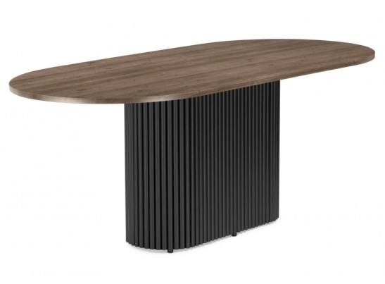 Деревянный стол Барон О 200 х 90 дуб кантри пленка / черный в Каменске-Уральском