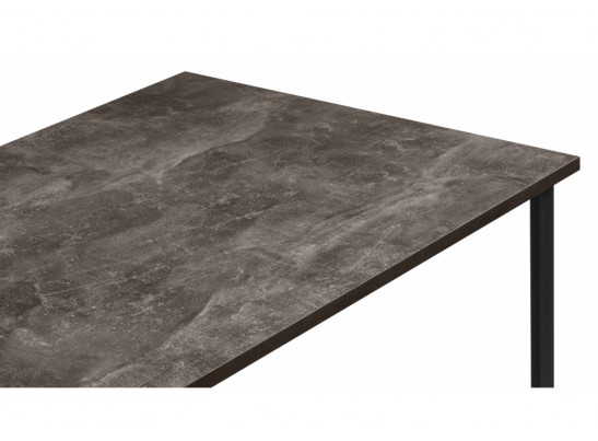 Деревянный стол Лиман 117 х 77 бетон темный / черный матовый в Каменске-Уральском