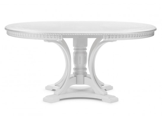 Деревянный стол Нозеан 120(160)х120х76 серебро / белый в Каменске-Уральском