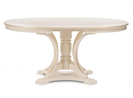 Деревянный стол Нозеан 120(160)х120х76 золото / бежевый в Каменске-Уральском