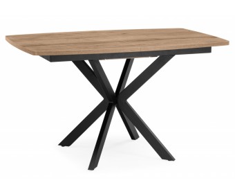 Деревянный стол Палу 130(170)х80 дуб веллингтон / черный