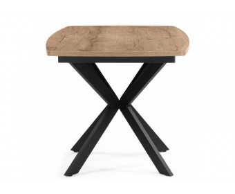 Деревянный стол Палу 130(170)х80 дуб веллингтон / черный