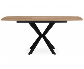 Деревянный стол Палу 130(170)х80 дуб веллингтон / черный