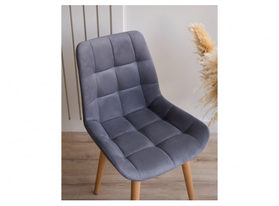 Деревянный стул Челси 360 темно-серый (zd 995) / светлое дерево в Каменске-Уральском