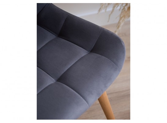 Деревянный стул Челси 360 темно-серый (zd 995) / светлое дерево в Каменске-Уральском