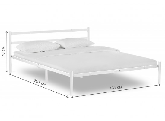 Двуспальная кровать Фади 160х200 белая в Каменске-Уральском