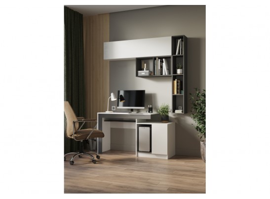 Компьютерный стол Модена белый / графит в Каменске-Уральском