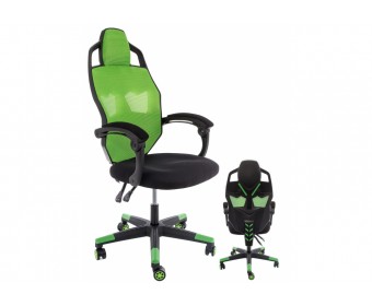 Компьютерное кресло Knight черное / зеленое