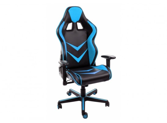 Компьютерное кресло Racer черное / голубое в Каменске-Уральском