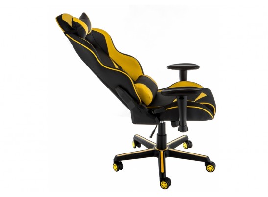 Компьютерное кресло Racer черное / желтое в Каменске-Уральском