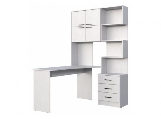 Компьютерный стол Эльброни левый белый в Каменске-Уральском