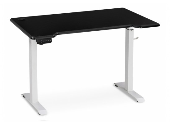 Компьютерный стол Маркос с механизмом подъема 120х75х75 черная шагрень / белый в Каменске-Уральском