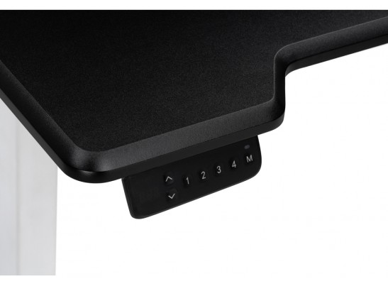 Компьютерный стол Маркос с механизмом подъема 120х75х75 черная шагрень / белый в Каменске-Уральском