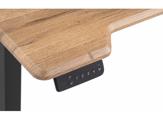 Компьютерный стол Маркос с механизмом подъема 120х75х75 дуб вотан / черный в Каменске-Уральском