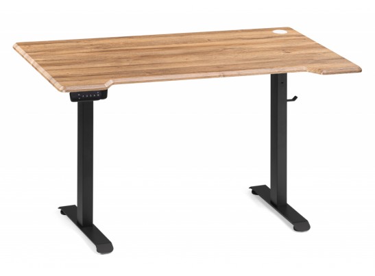 Компьютерный стол Маркос с механизмом подъема 140х80х75 дуб вотан / черный в Каменске-Уральском