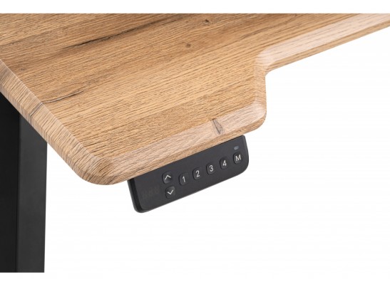 Компьютерный стол Маркос с механизмом подъема 140х80х75 дуб вотан / черный в Каменске-Уральском