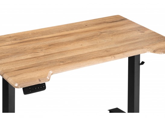 Компьютерный стол Маркос с механизмом подъема 140х80х75 дуб вотан / черный в Каменске-Уральском