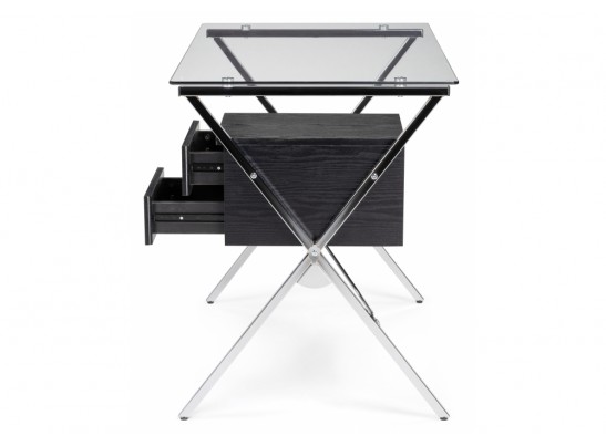 Компьютерный стол Monki black / chrome в Каменске-Уральском