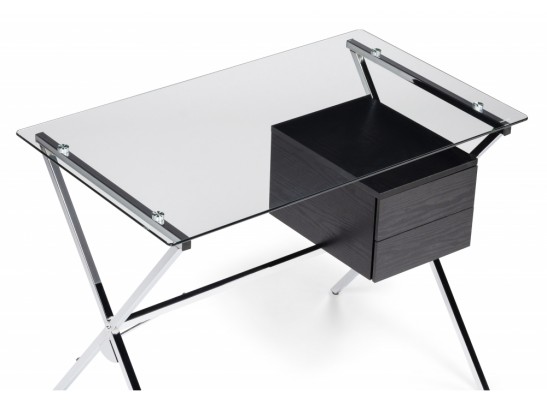 Компьютерный стол Monki black / chrome в Каменске-Уральском