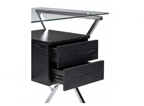 Компьютерный стол Monki black / chrome в Каменске-Уральском